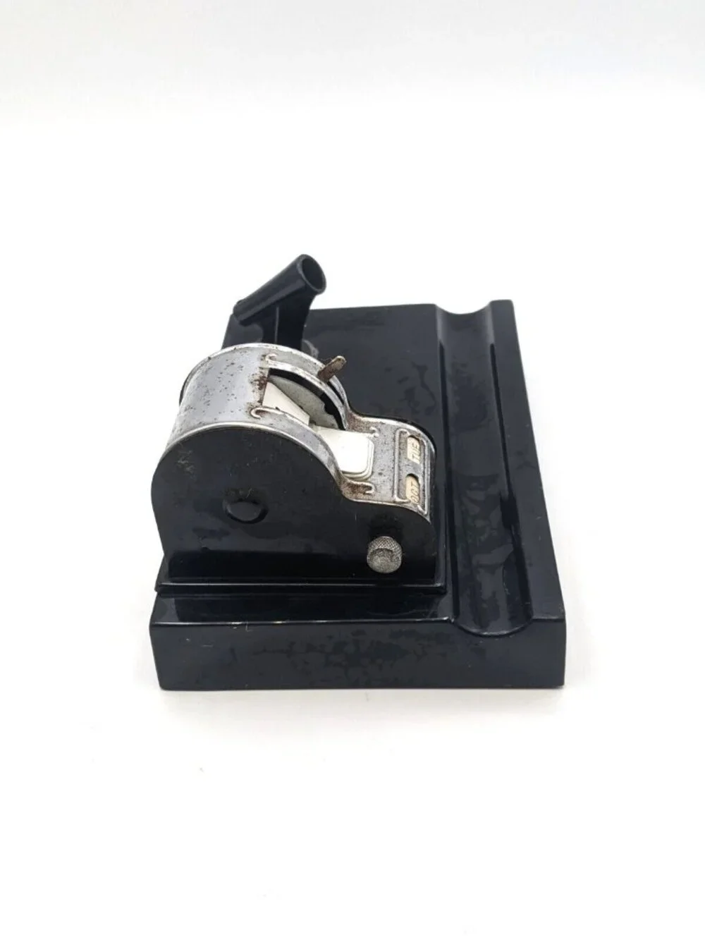 Vintage Perpetual Calendar Pen Holder Office Desk Top Black 6